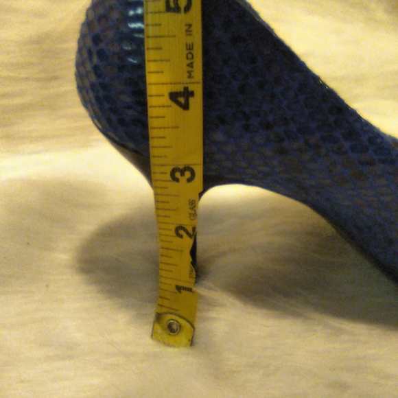 Christian siriano blue leopard heels size 8 1/2 - Picture 5 of 6